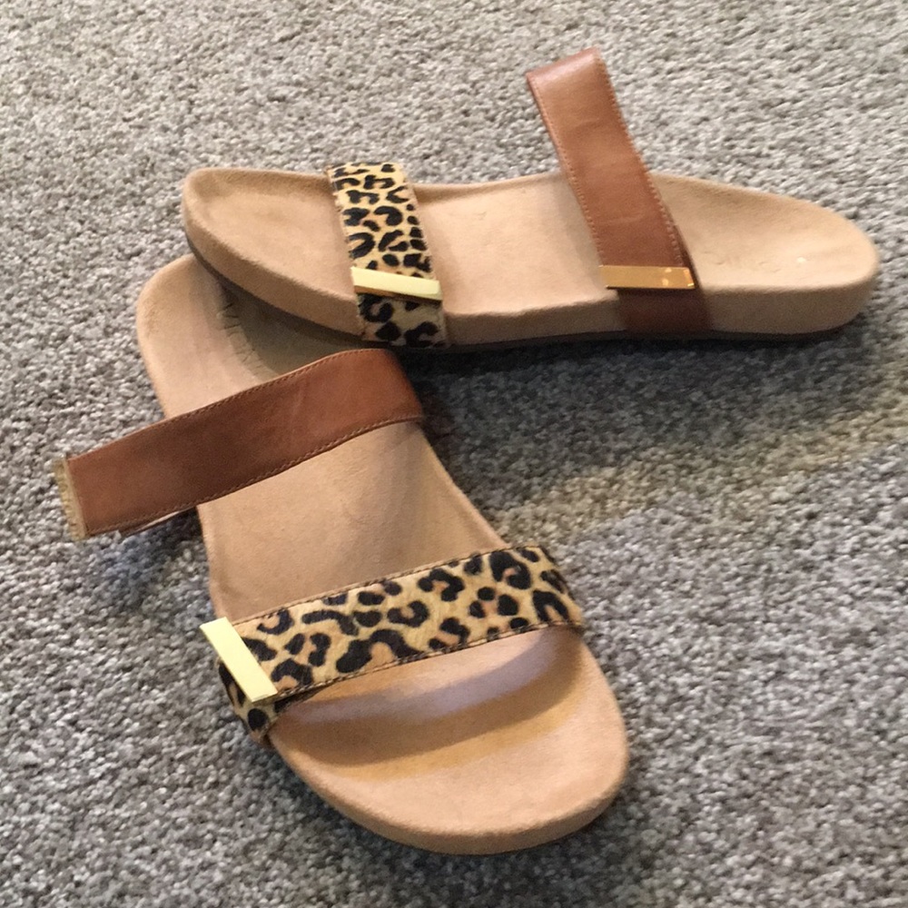 Vionic slide sandals with adjustable straps.